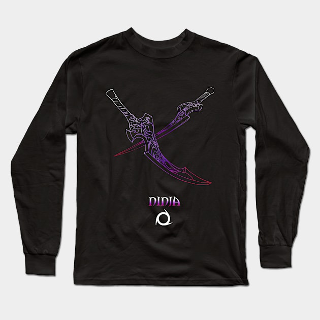 Ninja Fantasy Job Weapon Long Sleeve T-Shirt by serre7@hotmail.fr